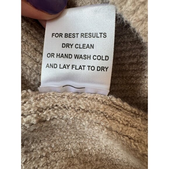 NWT XL Stitches & Stripes Beige Ribbed Sweater Acrylic/Cotton Blend - Picture 11 of 13